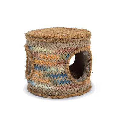 Karlie Flamingo Nagerspielzeug Tonne mit Kokosnussseil – für Nager