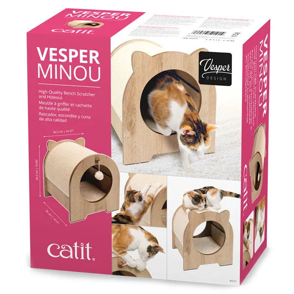 Vesper Katzenhaus Minou mit Kratzfläche – gemütlich und praktisch