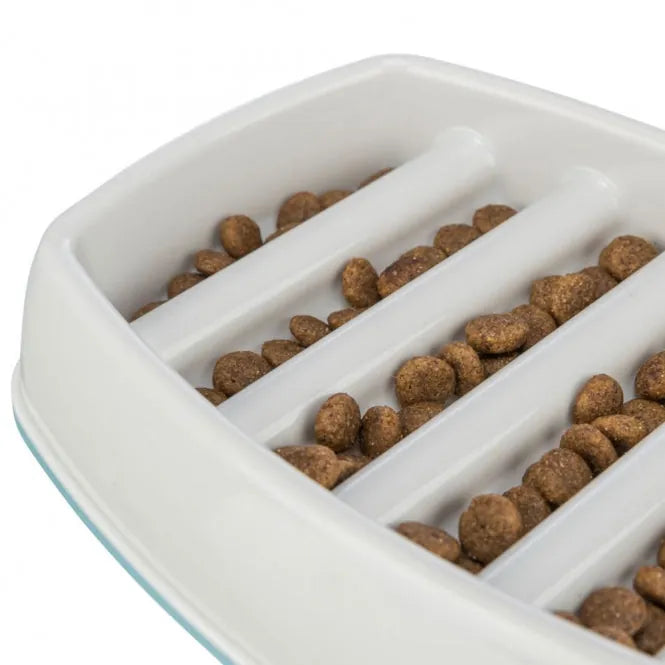 Trixie Slow Feeding Kunststoffnapf für Katzen – verhindert Schlingen, 0,25 l