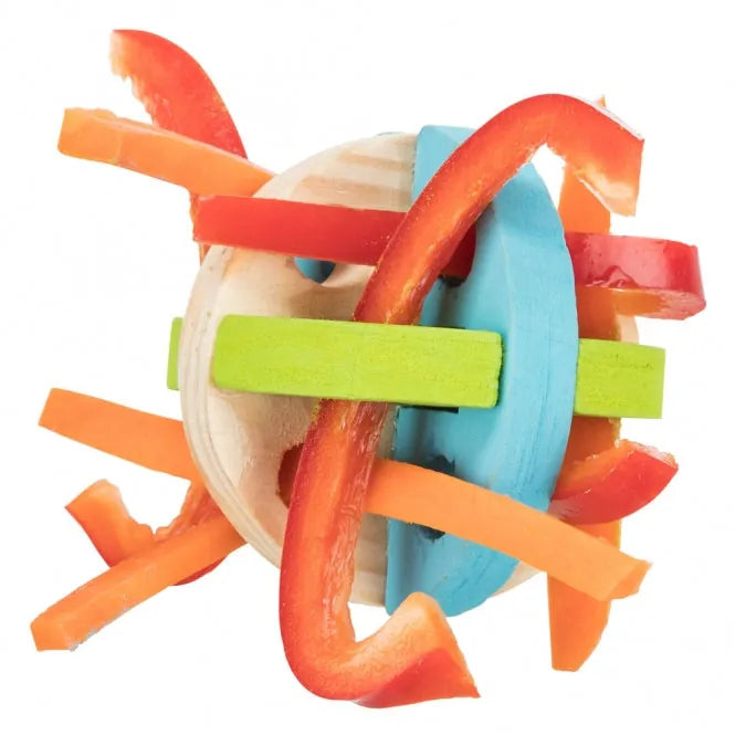 Trixie Spiel- und Snackball aus Holz - für Kleintiere, 7,5 cm
