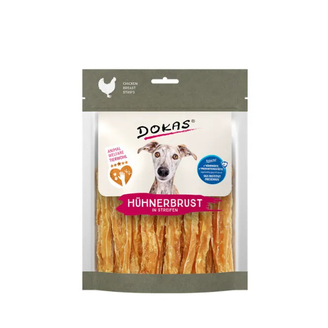 Dokas Dog Snack Hühnerbrust in Streifen