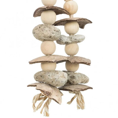 Trixie Naturspielzeug mit Kokosnuss + Lavagestein – für Vögel