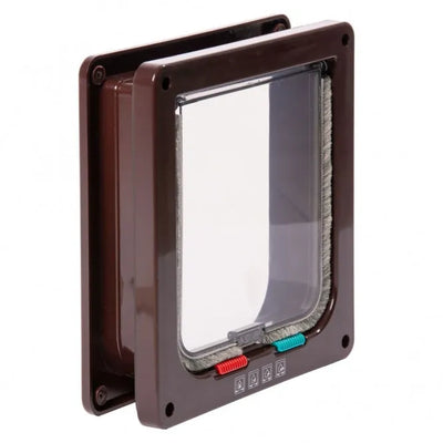 Karlie 4-Wege-Katzentür - Braun – flexibel und sicher