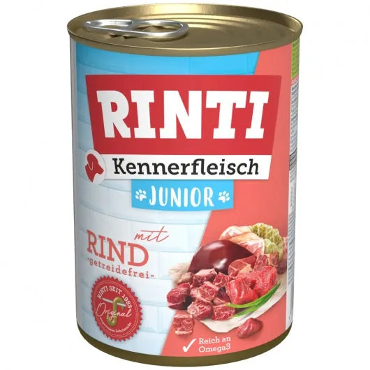 Rinti Kennerfleisch Junior Rind für Welpen – Hoher Fleischanteil