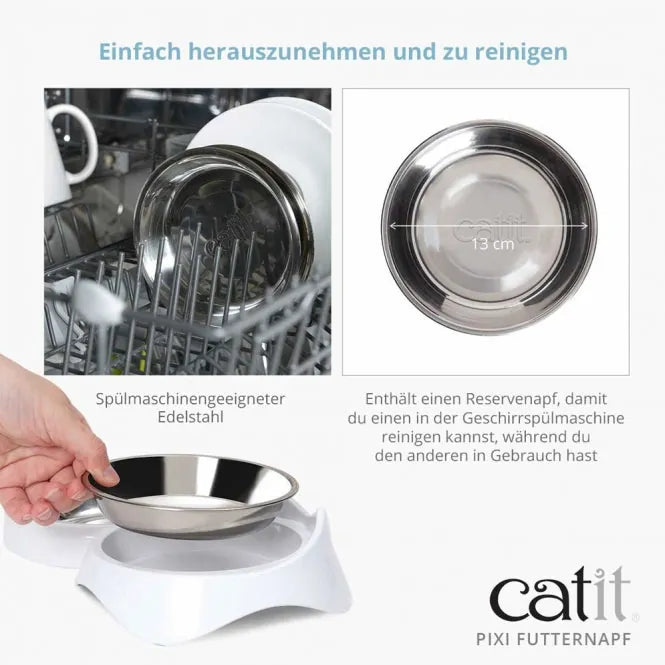 Catit PIXI Doppelnapf - schnurrhaarfreundlich