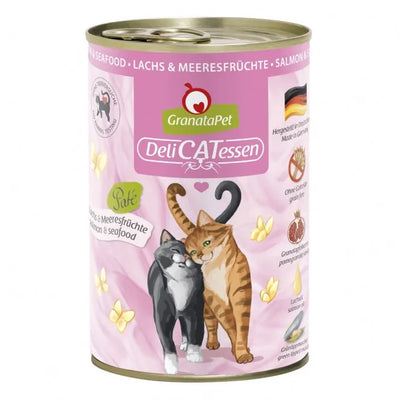 GranataPet Delicatessen Dose Lachs & Meeresfrüchte für Katzen – ohne Getreide