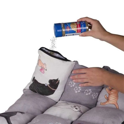 Trixie Katzendecke Patchwork Cat - grau, 45 x 55 cm – warme Liegefläche