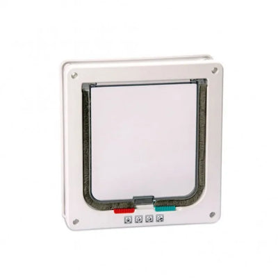 Karlie 4-Wege-Katzentür - weiß – flexibel und sicher für Katzen