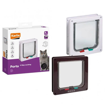 Karlie Katzentür 4-Wege-Verschluss für große Katzen – wetterfest