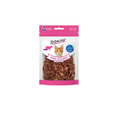 Dokas Cat Snack Mini-Steaks Rind + Fisch 25g - Gourmet-Leckerli