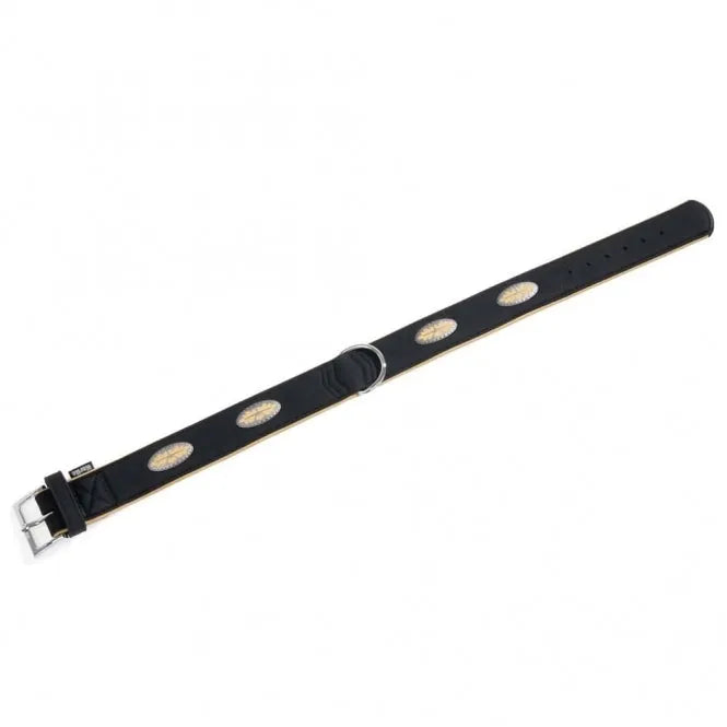 Karlie Art Buffalo Oak Halsband - Schwarz/Beige – strapazierfähig und stilvoll