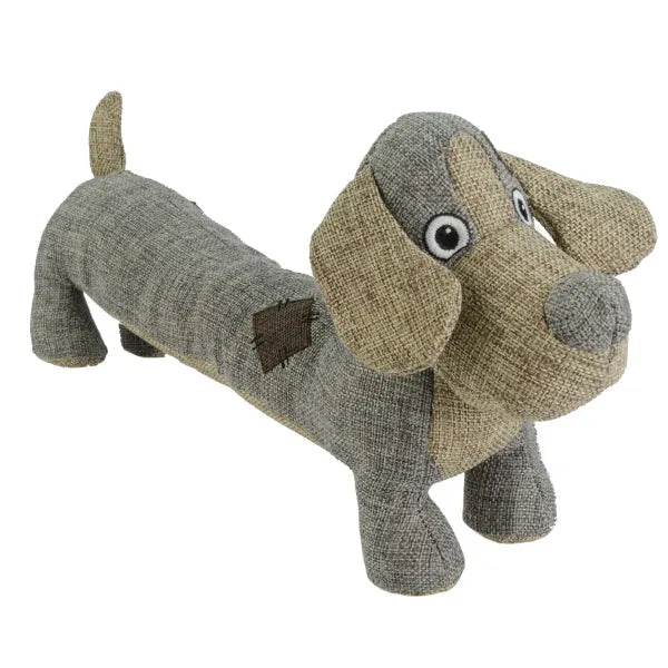 Country Dog Lucky – Leinenstoff Kuscheltier mit Quietscher