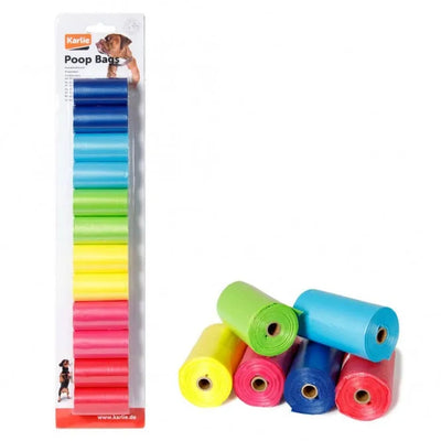 Karlie Flamingo Kotbeutel Regenbogen – 6 Rollen, umweltfreundlich
