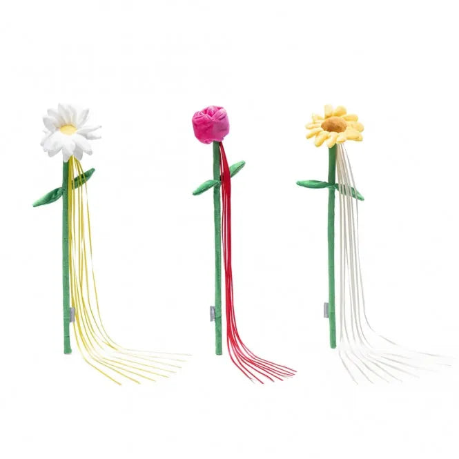 Beeztees Katzenangel Frühlingsblumen – interaktives Spielzeug für Katzen