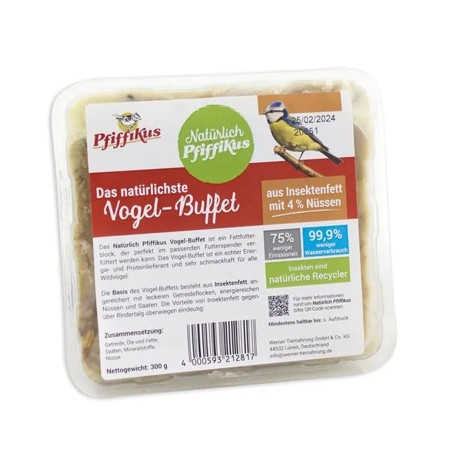 Natürlich Pfiffikus Vogel-Buffet mit Nuss – energiereich & schmackhaft