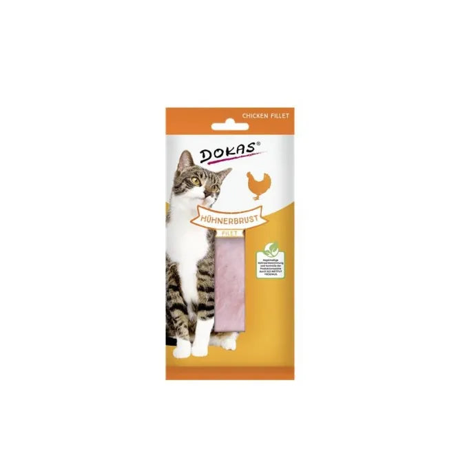 Dokas Cat Snack Filet Hühnerbrust 22g - Delikater Verwöhnsnack