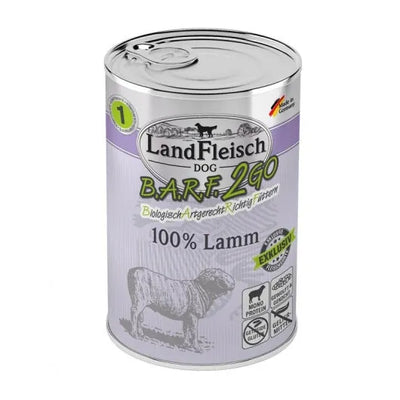 LandFleisch B.A.R.F.2GO Exklusiv 100% vom Lamm - 6x400g