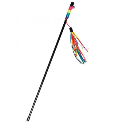 Karlie Flamingo Katzenangel mit Regenbogenfäden – interaktives Spielzeug