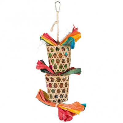 Trixie Naturspielzeug am Sisalseil – für Wellen- und Nymphensittiche