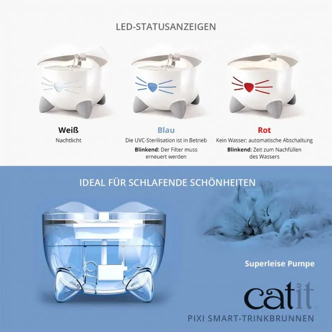 Catit PIXI Smart-Trinkbrunnen - 2 Liter mit UVC-Sterilisation