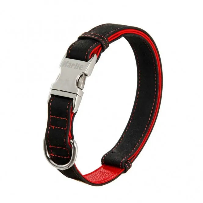 Karlie Buffalo Ultra Halsband - Stufenlos verstellbar, Leder