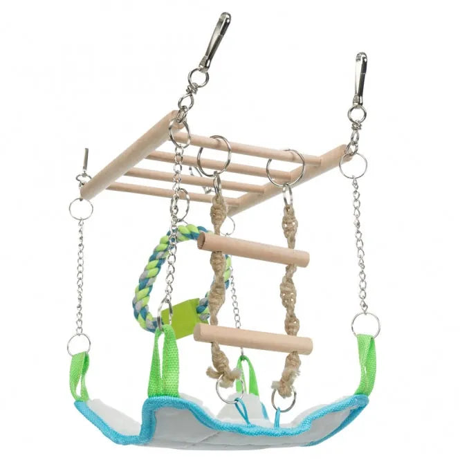 Trixie Hängebrücke mit Hängematte – Kletter- & Kuschelparadies