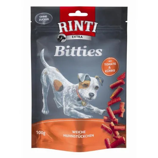 Rinti Extra Snack Bitties – Mini Bits mit Huhn, Tomate & Kürbis