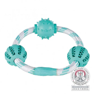 Trixie Denta Fun Seilring mit Bällen – für Zahnpflege und Spiel