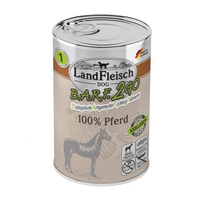LandFleisch B.A.R.F.2GO Exklusiv 100% vom Pferd - 6x400g