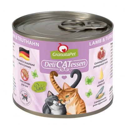 GranataPet Delicatessen Dose Lamm & Truthahn für Katzen – Immunstärkung, ohne Getreide