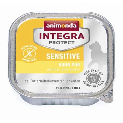 Animonda Cat Schale Integra Protect Sensitiv mit Huhn pur - Diätfutter für Katzen (16x100g)