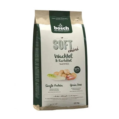 Bosch Soft Mini Wachtel & Kartoffel Hundefutter für kleine Rassen, getreidefrei