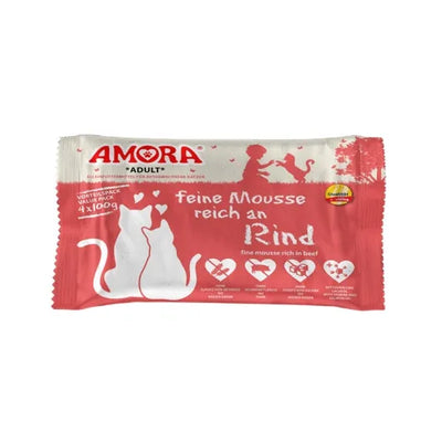 Amora Cat PB feine Mousse reich an Rind 4x - 10x100g