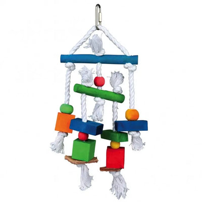 Trixie Holzspielzeug am Tau – für Wellen- und Nymphensittiche