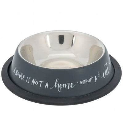 Trixie Edelstahlnapf Home für Katzen – rutschfest, 0,2 l