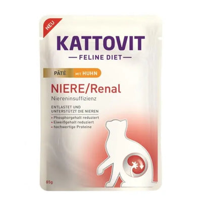 Kattovit PB Feline Niere/Renal Pate mit Huhn - 10x85g
