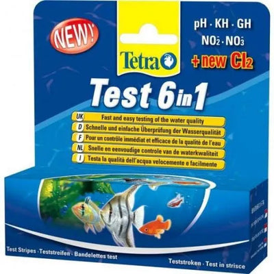 Tetra Test-Streifen 6 in 1 – Wasserqualitätstest für Aquarien
