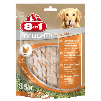 8in1 Delights Twisted Sticks – Kausnack für Hunde