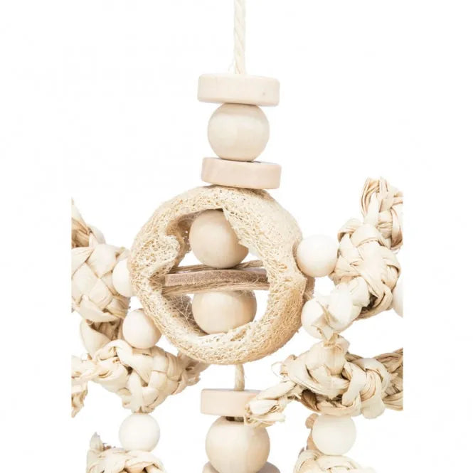 Trixie Naturspielzeug mit Bananenblättern, Holz und Luffa – für Vögel