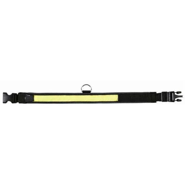Trixie Flash + Reflect Halsband - Schwarz-Gelb – Sichtbarkeit bis 500 m