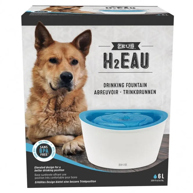 ZEUS Trinkbrunnen H2EAU 6L – frisches Wasser für Katzen und Hunde