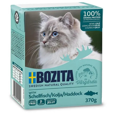 Bozita Cat Tetra Recard Häppchen in Gelee Schellfisch - 6x370g