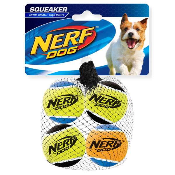 NERF DOG Tennisball mit Quietscher - langlebiges Spielzeug für Hunde