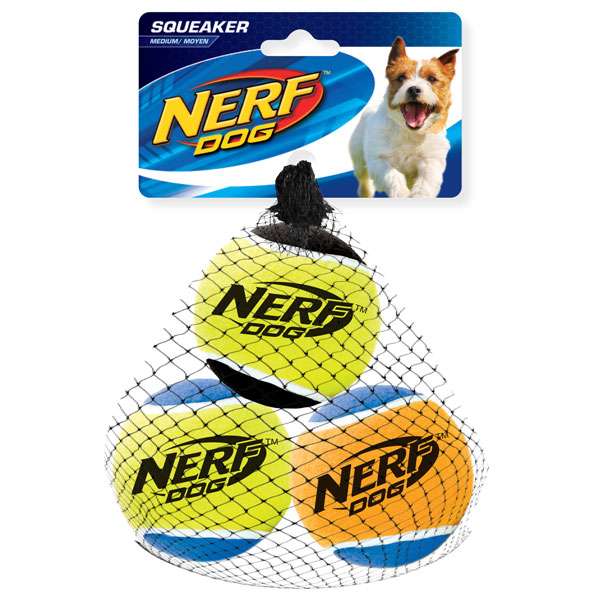 NERF DOG Tennisball mit Quietscher - langlebiges Spielzeug für Hunde