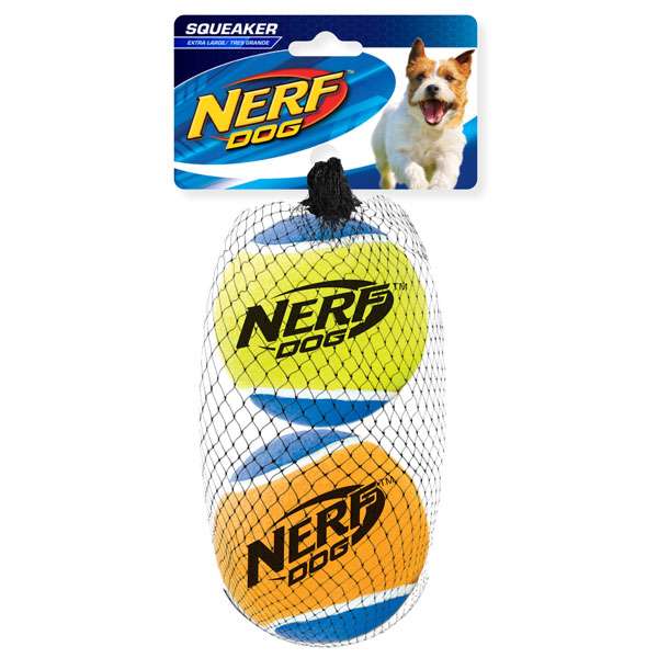 NERF DOG Tennisball mit Quietscher - langlebiges Spielzeug für Hunde
