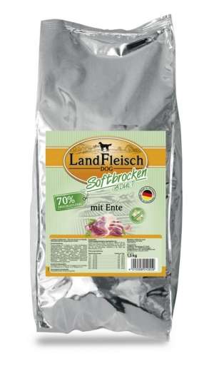 Landfleisch Softbrocken mit Ente – 70 % Frischgeflügel, getreidefrei