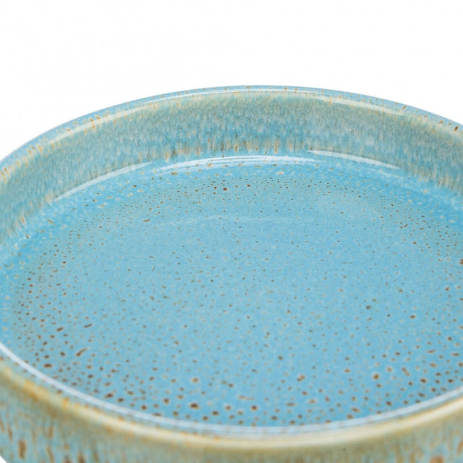 Trixie flacher Keramiknapf mit Musterung - blau
