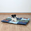 Trixie Patchwork-Decke - blau/grün, 80 x 55 cm – warme Liegefläche
