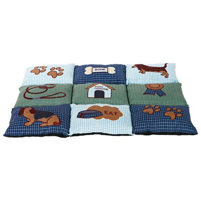 Trixie Patchwork-Decke - blau/grün, 80 x 55 cm – warme Liegefläche