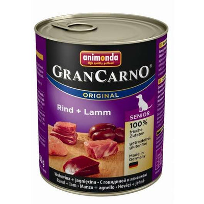 Animonda Dog Dose GranCarno Senior Rind & Lamm – artgerechte Nahrung für Hunde